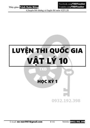 Luyện thi Quốc gia Vật lý 10 - Học kỳ I - Trịnh Xuân Đông
